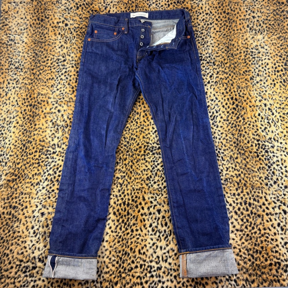 Gap 1969 Skinny Kaihara Japanese Selvedge Denim Jeans Indigo 31x32